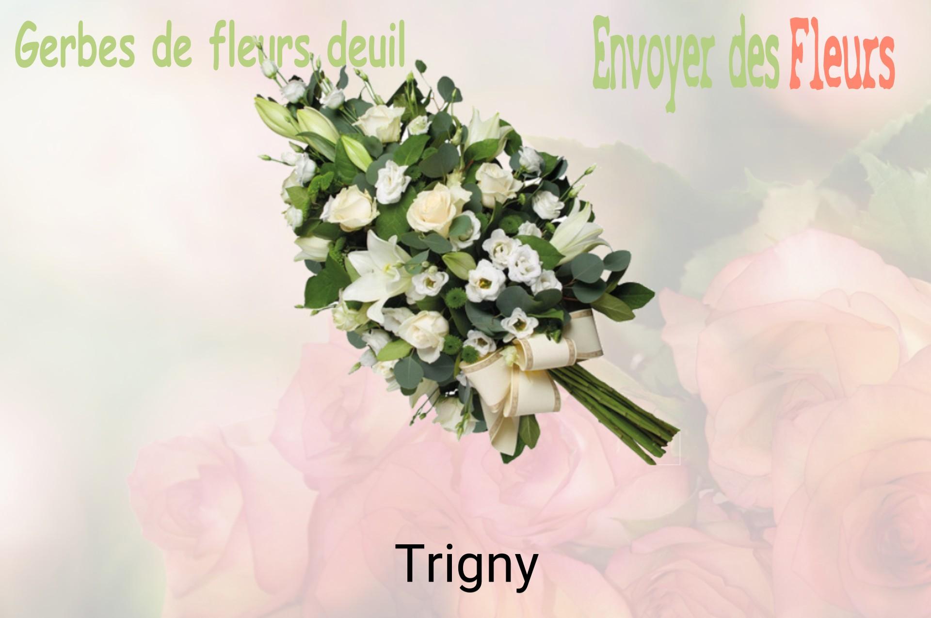 Gerbe de fleurs de deuil livrée à Trigny